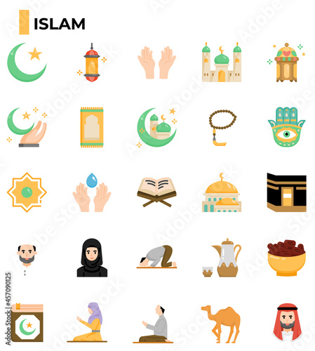 Islam icon set.