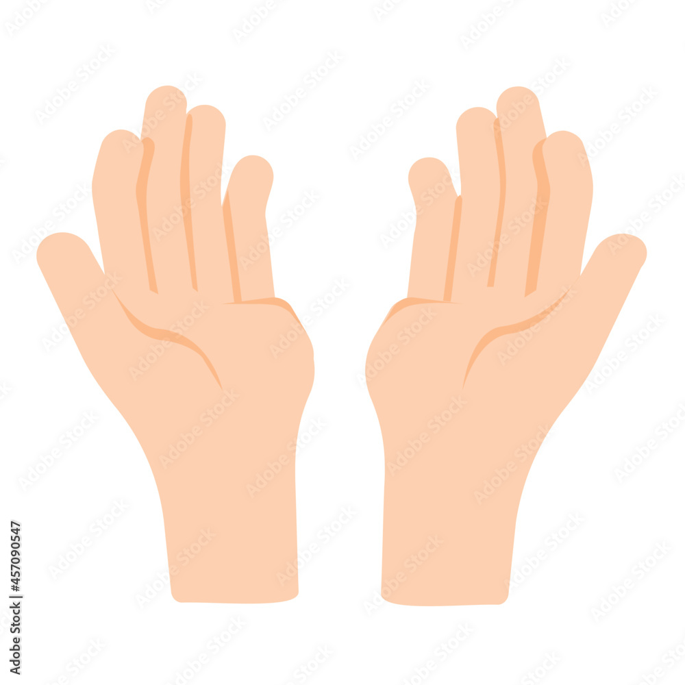 praying hand flat icon