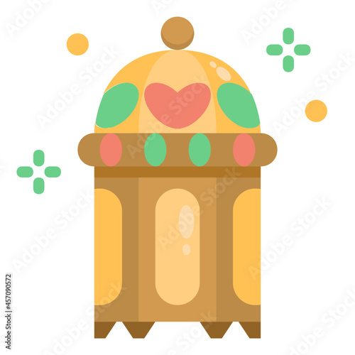 Ramadan lantern flat icon