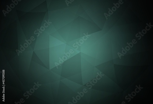 Dark Green vector low poly layout.