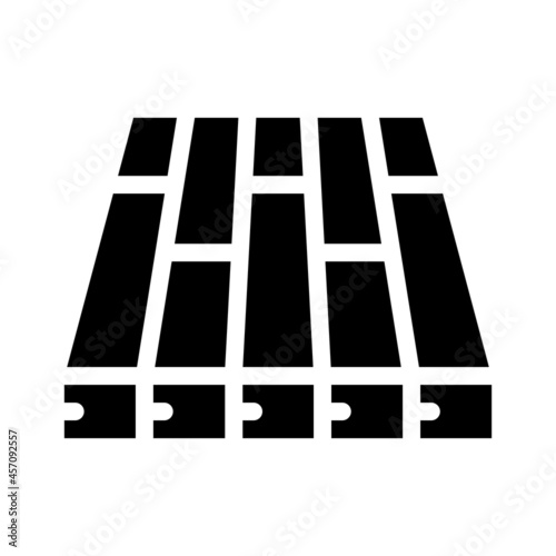 batten floor glyph icon vector. batten floor sign. isolated contour symbol black illustration