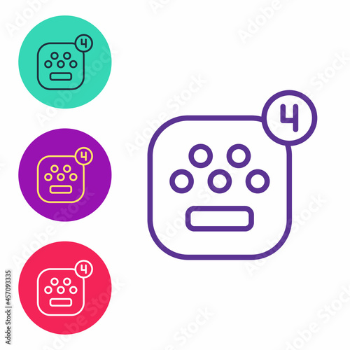 Set line Taxi mobile app icon isolated on white background. Mobile application taxi. Set icons colorful. Vector