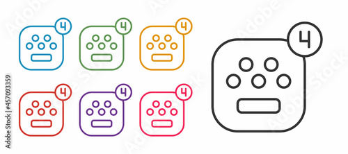 Set line Taxi mobile app icon isolated on white background. Mobile application taxi. Set icons colorful. Vector