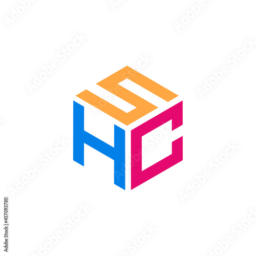Initial letter SHC hexagon shape photo