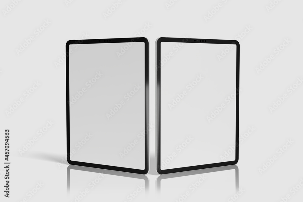 Blank Tablet Pro For Device Mockup. 3D Render. Blank Tablet Pro For Device Mockup. 3D Render.