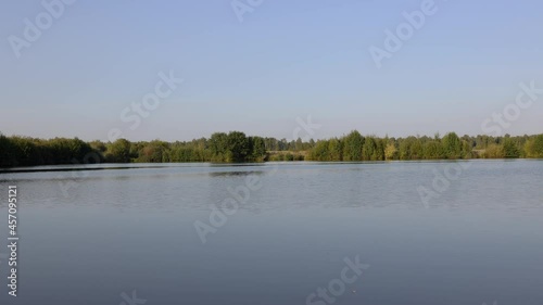 beautiful nature. clean lake in calm weather. Russian nature photo