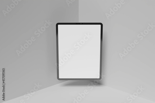 Blank Tablet Pro For Device Mockup. 3D Render.