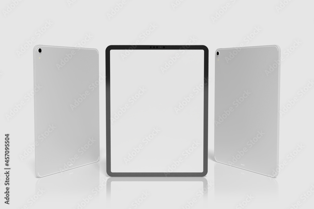 Blank Tablet Pro For Device Mockup. 3D Render. Blank Tablet Pro For Device Mockup. 3D Render.