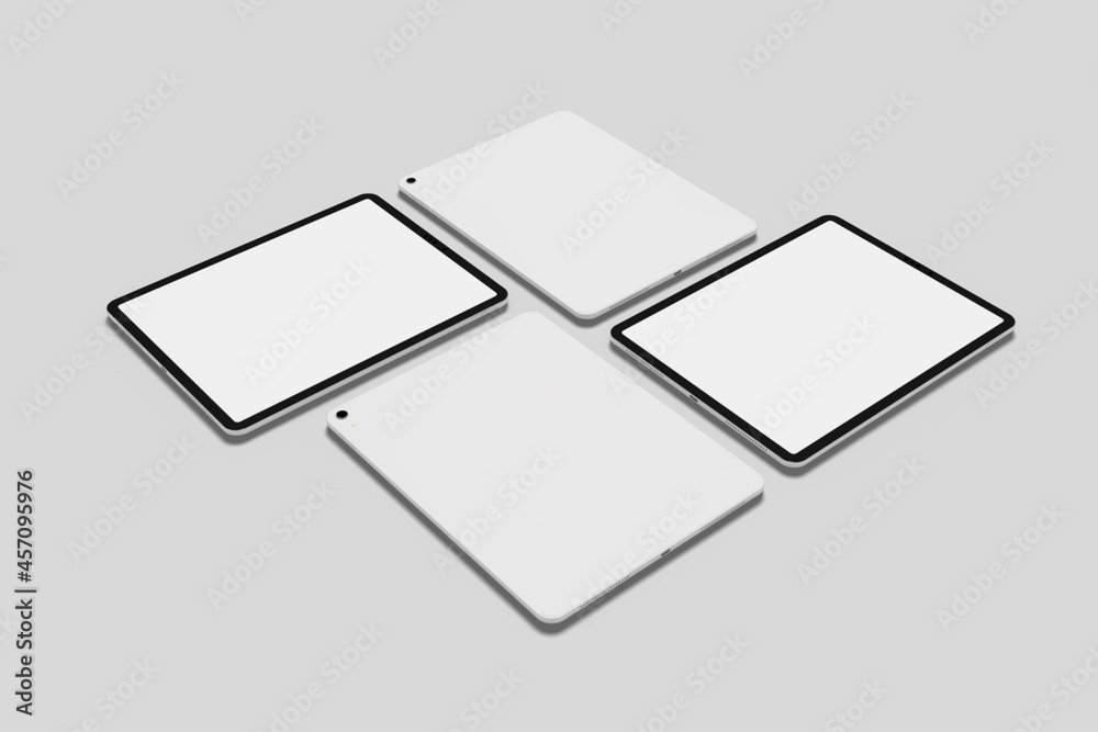 Blank Tablet Pro For Device Mockup. 3D Render. Blank Tablet Pro For Device Mockup. 3D Render.