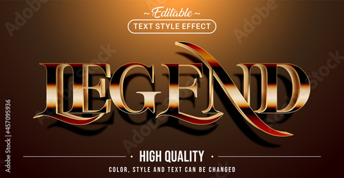 Editable text style effect - Legend text style theme.