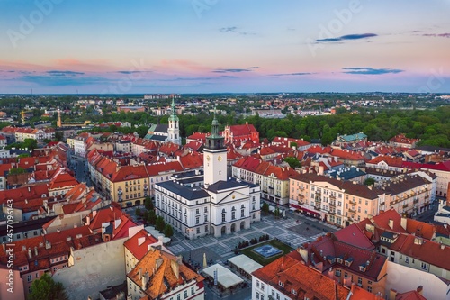 Obraz na płótnie Evening in Kalisz Wielkopolski, Poland w salonie