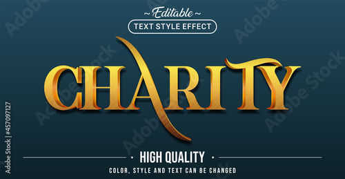 Editable text style effect - Charity text style theme.