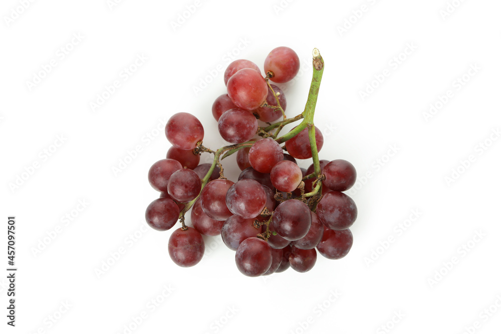 Fototapeta premium Red ripe grape isolated on white background