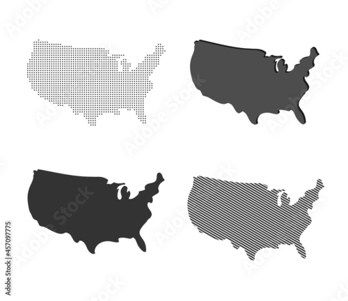 usa map vector illustration, united states of america map