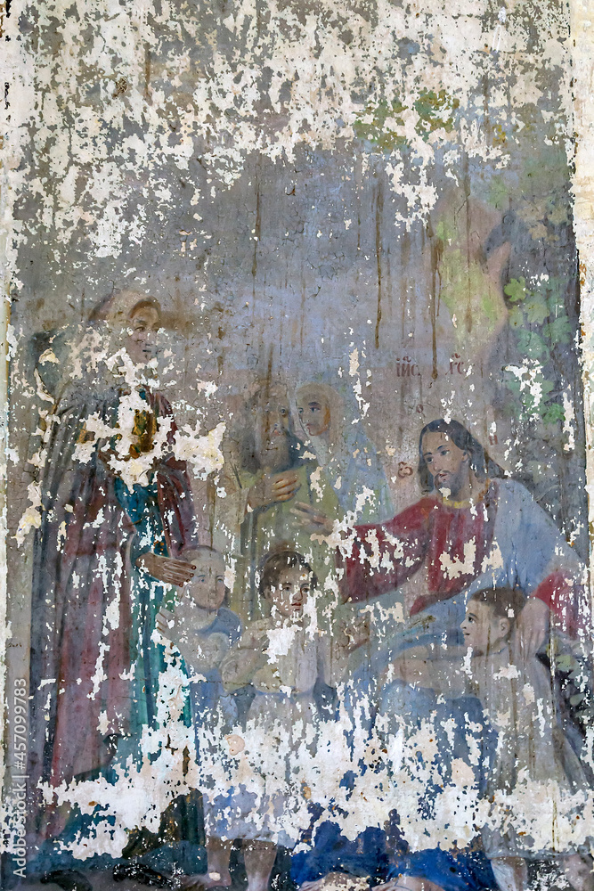 wall painting inside an Orthodox church