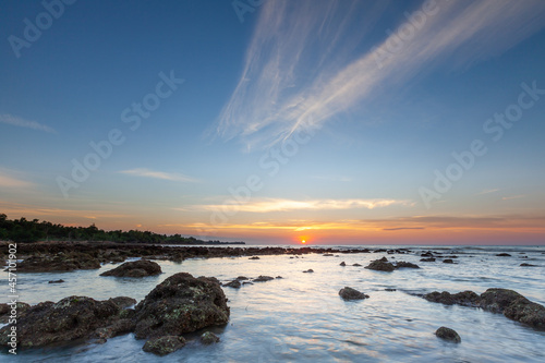 sunset over the sea