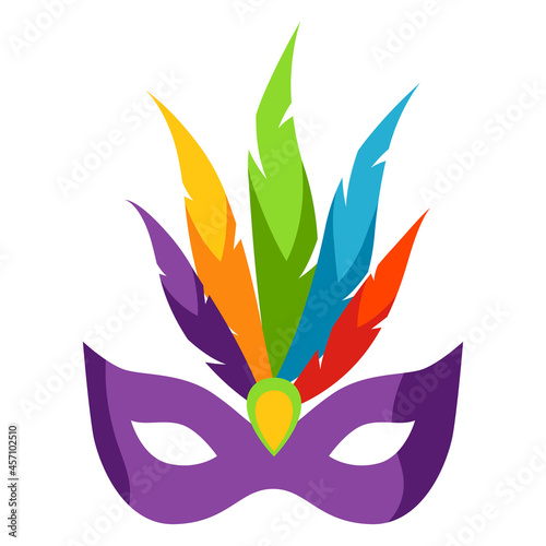 Mardi Gras carnival mask. Illustration for traditional holiday.