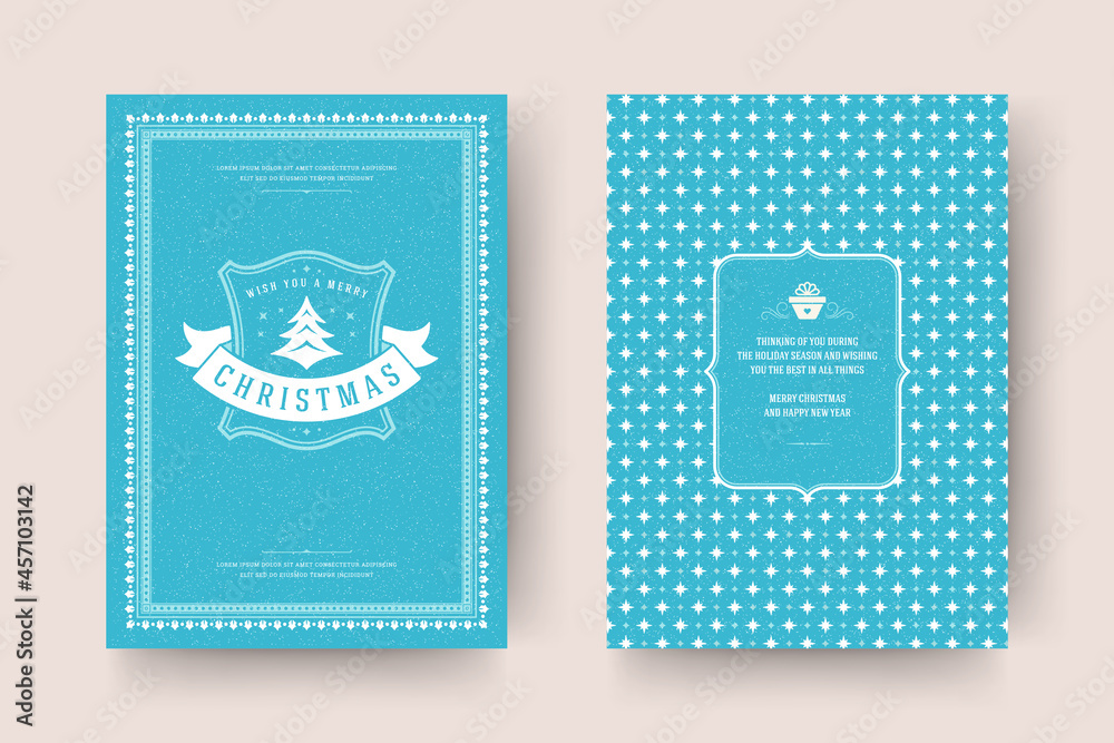 Christmas greeting card design template vector illustration. Christmas greeting card design template vector illustration.