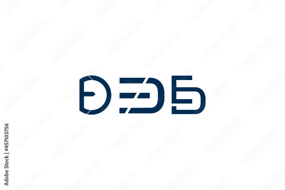 ED lettert logo design template