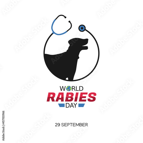 vector graphic of world rabies day good for world rabies day celebration. flat design. flyer design.flat illustration.