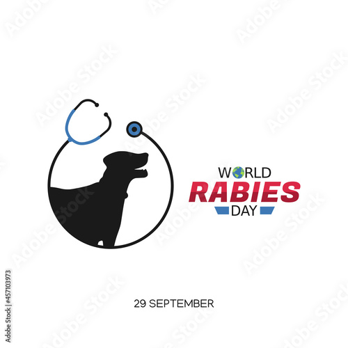vector graphic of world rabies day good for world rabies day celebration. flat design. flyer design.flat illustration.