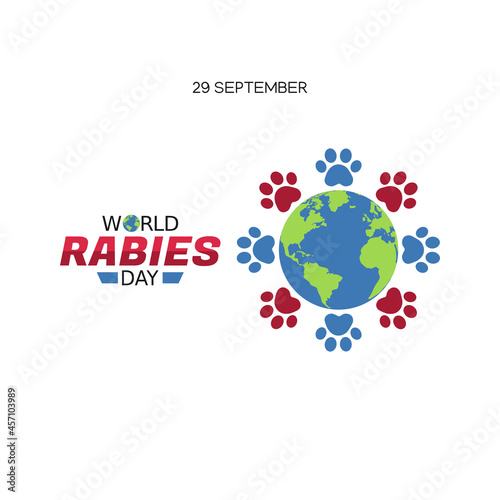 vector graphic of world rabies day good for world rabies day celebration. flat design. flyer design.flat illustration.