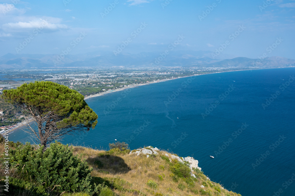 panoramic view Terracina coast Italy