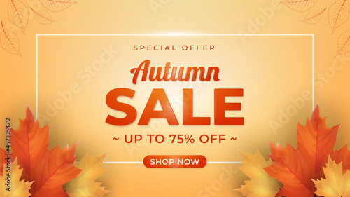 Autumn sale banner template