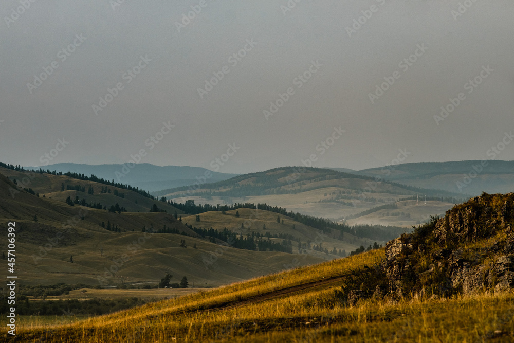 Landscape near the Ulagan district center in the Republic of Altai