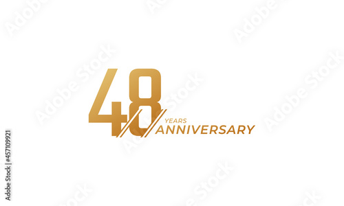 48 Year Anniversary Celebration Vector. Happy Anniversary Greeting Celebrates Template Design Illustration