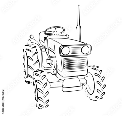 The Symbol of a mini tractor.