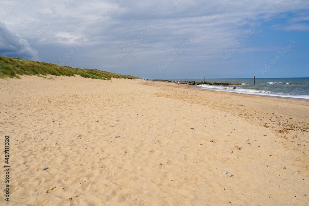 Ominous dark grey clouds gather over Horsey Beach, Norfolk Ominous dark grey clouds gather over Horsey Beach, Norfolk