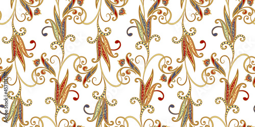 Seamless pattern in ethnic traditional style.