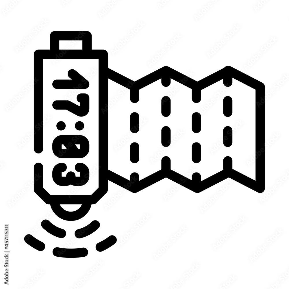 gps watch line icon vector. gps watch sign. isolated contour symbol black illustration gps watch line icon vector. gps watch sign. isolated contour symbol black illustration