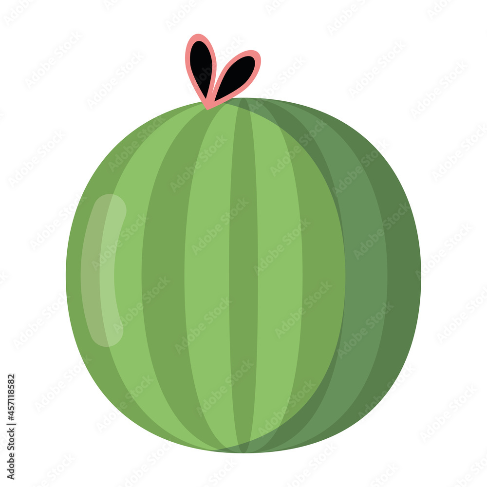Isolated green watermelon icon Isolated green watermelon icon