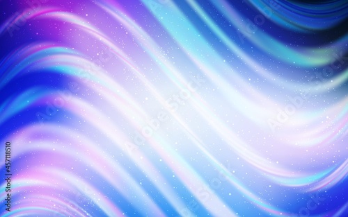 Light Pink, Blue vector texture with milky way stars.