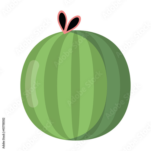 Isolated green watermelon icon