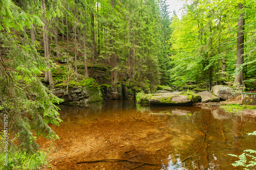 Giant Mountains  Karkonosze  Wodospad Szklarki  Kochelfall  stream  mountain stream  poland 