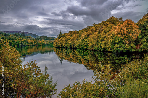 River Tummel Pitlochry in Autumn photo