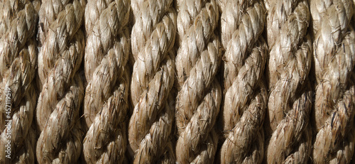 Textura de corda de linho enrolada photo