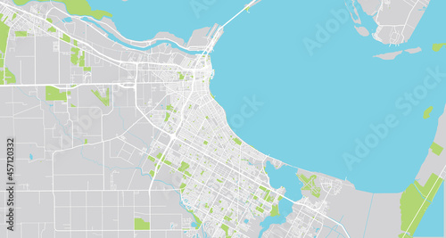 Bild auf Leinwand Urban vector city map of Corpus Christi, Texas , United States of America