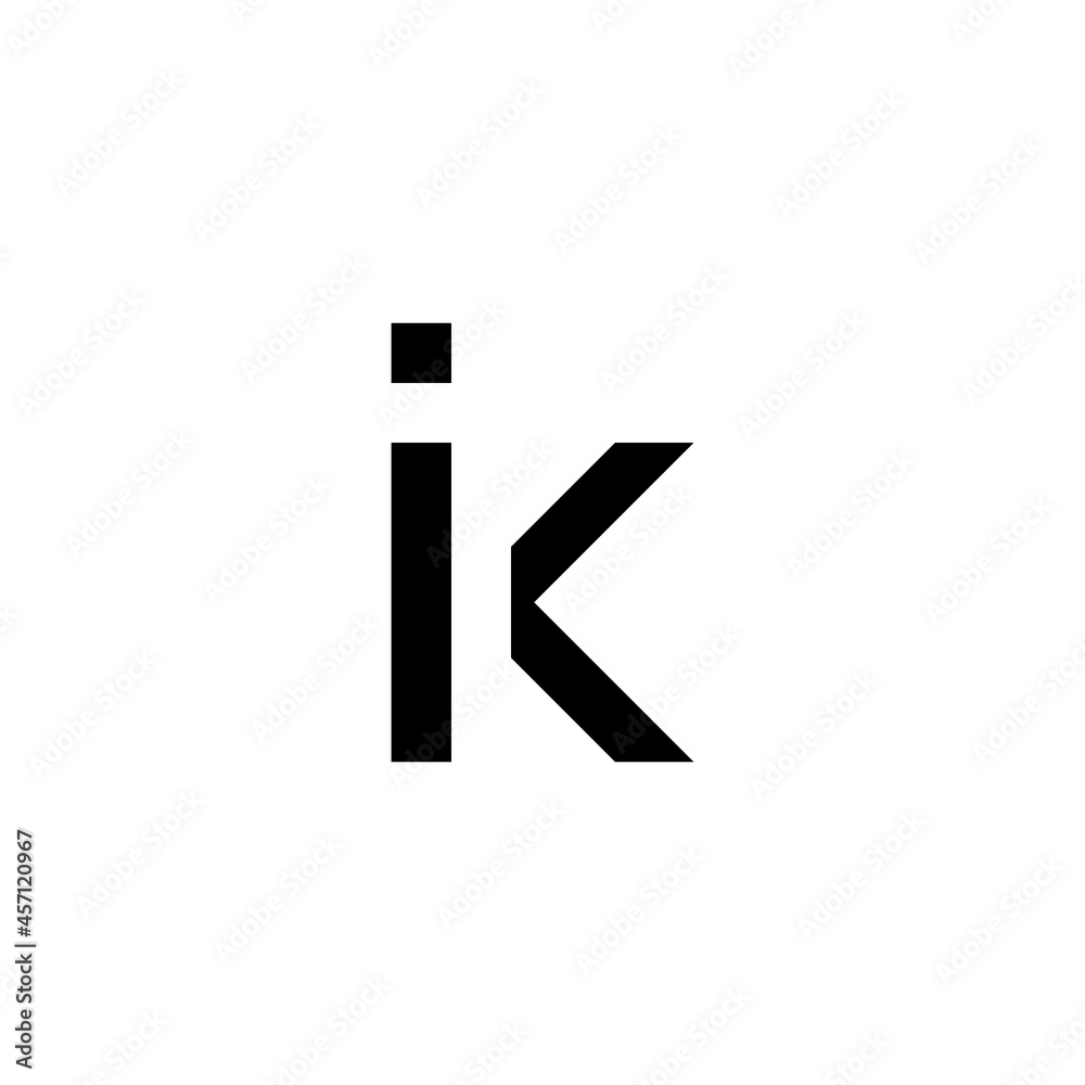 simple and modern letter i and k logo design simple and modern letter i and k logo design