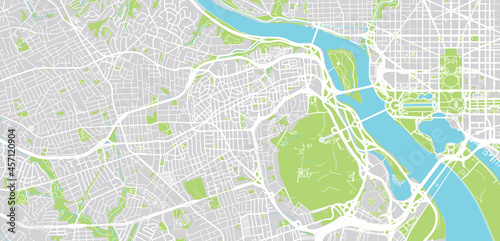 Urban vector city map of Arlington, Texas , United States of America photo