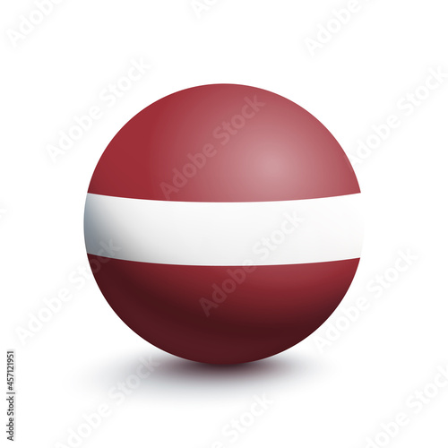 Free Download Flag of Latvia in the form of a ball - GFXLoad