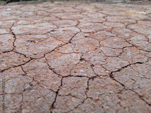 Brown drought dry land soil or cracked ground texture,Global warming.