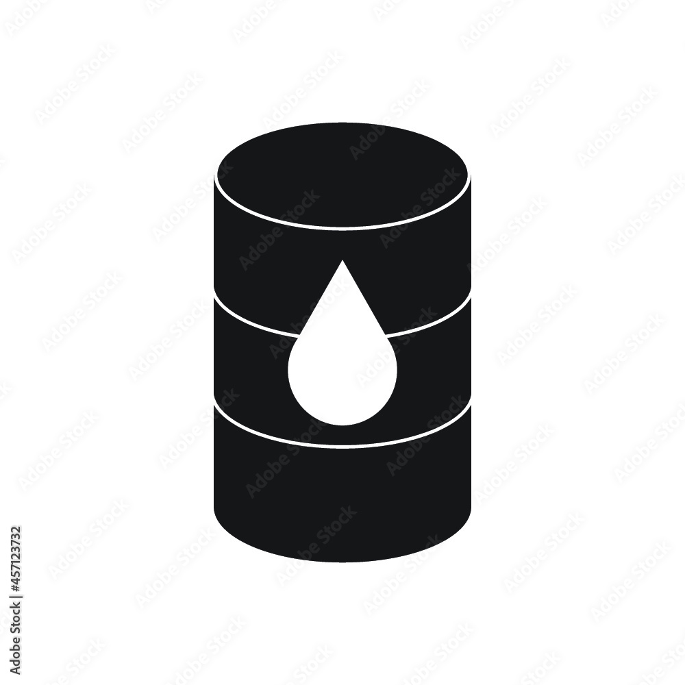 Oil barrel black icon, concept illustration Oil barrel black icon, concept illustration