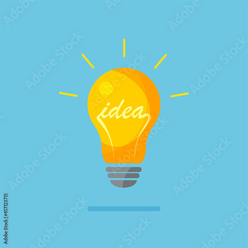 Light bulb idea concept. Vector illustration isolated.