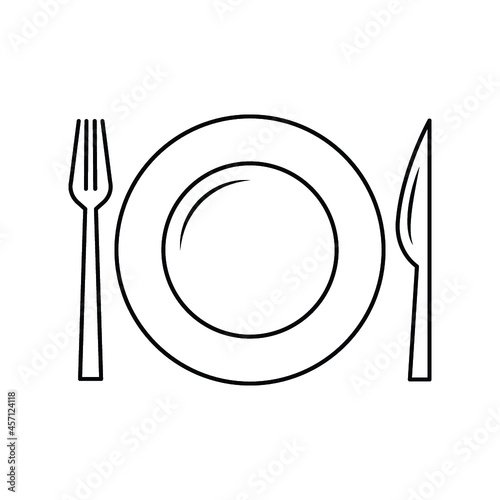 Table ware line icon, concept sign, outline