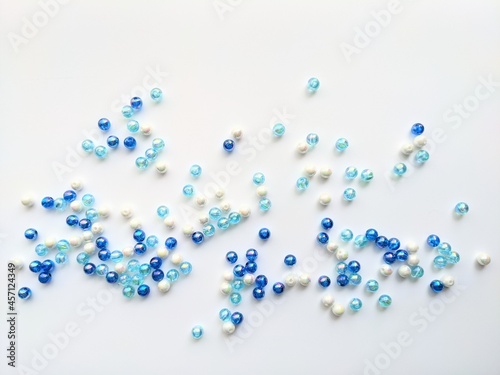 beads on white
