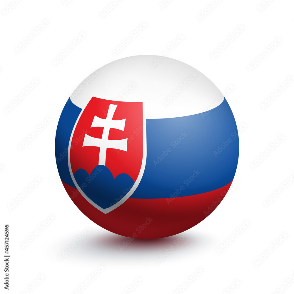 Flag of Slovakia in the form of a ball